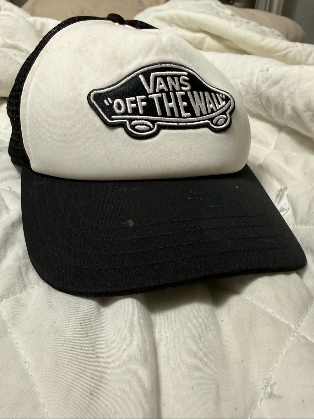 Vans Two-Tone Black and White Trucker Cap